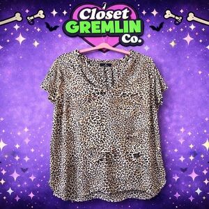 Jules & Leopold Animal Print Blouse